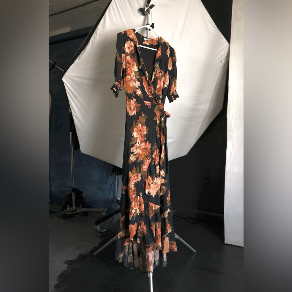 BTFL-LIFE Floral Wrap Maxi Dress